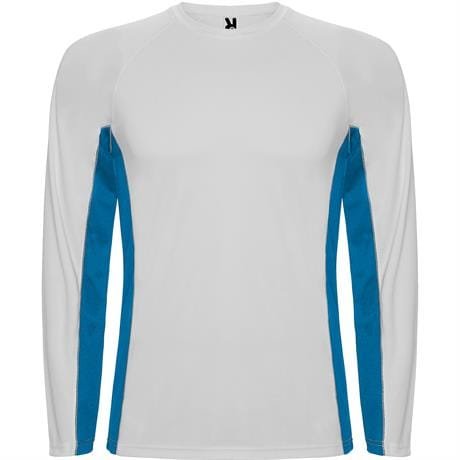 Спортивная футболка SHANGHAI L/S мужская - Спортивная футболка SHANGHAI L/S мужская, БЕЛЫЙ/КОРОЛЕВСКИЙ СИНИЙ XL