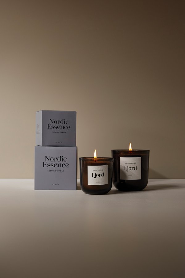 Большая ароматическая свеча VINGA Nordic Essence в стекле - Большая ароматическая свеча VINGA Nordic Essence в стекле