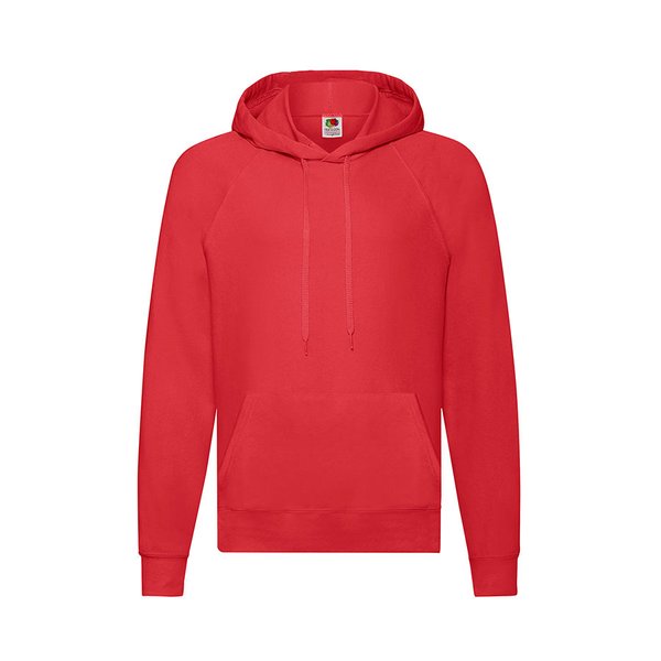 Толстовка без начеса LIGHTWEIGHT HOODED SWEAT 240 - Толстовка мужская "LIGHTWEIGHT", красный_S, 80% хлопок, 20% полиэстер, 240 г/м2
