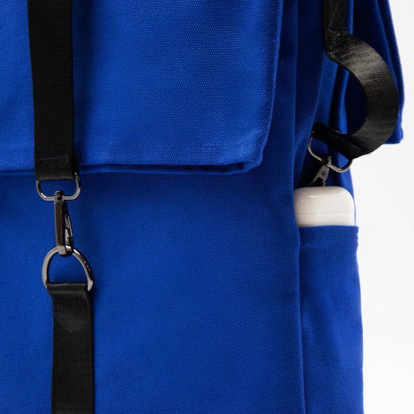 Шоппер Superbag Companion, с тремя отделениями, боковым креплением (карабин) и карманом - Шоппер Superbag Companion, с тремя отделениями, боковым креплением (карабин) и карманом (синий с черным)