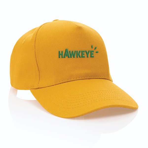 Бейсболка Impact из переработанного хлопка AWARE™, 5 клиньев, 280 г/м2 - Бейсболка Impact из переработанного хлопка AWARE™, 5 клиньев, 280 г/м2