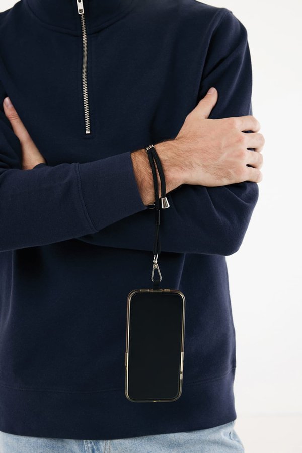 Ремешок-держатель для телефона CarryLoop на запястье из rPET RCS - Ремешок-держатель для телефона CarryLoop на запястье из rPET RCS