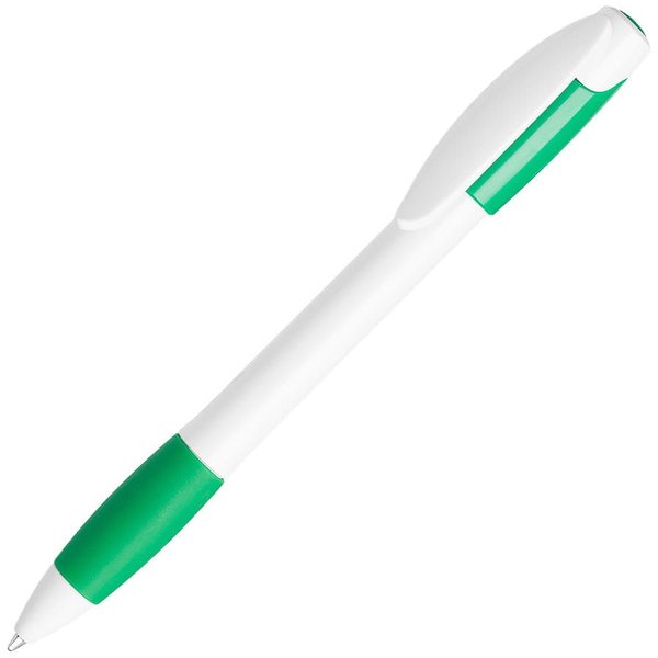 Ручка шариковая с грипом X-5 - X-5, ручка шариковая, зеленый/белый, пластик