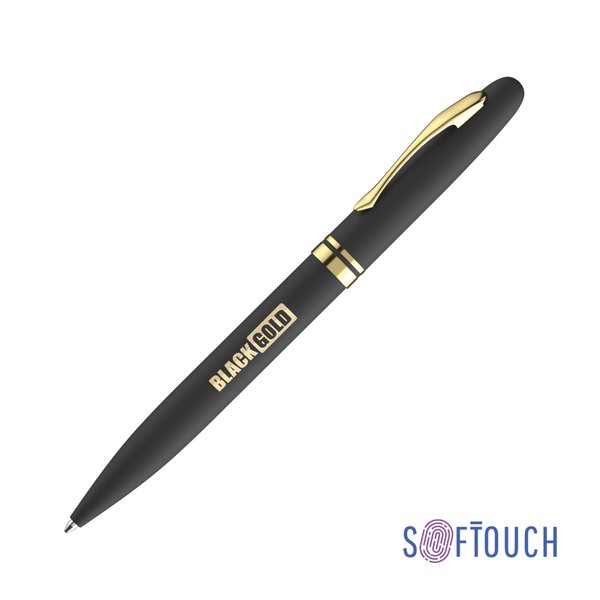 Ручка шариковая "Moon" покрытие soft touch - Ручка шариковая "Moon" покрытие soft touch черный с золотом