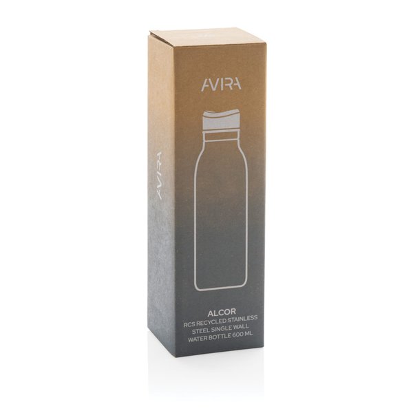 Бутылка для воды Avira Alcor из переработанной стали RCS, 600 мл - Бутылка для воды Avira Alcor из переработанной стали RCS, 600 мл