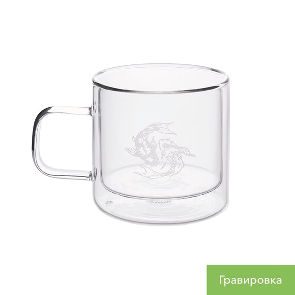 Кружка стеклянная с двойными стенками Луна (Luna)