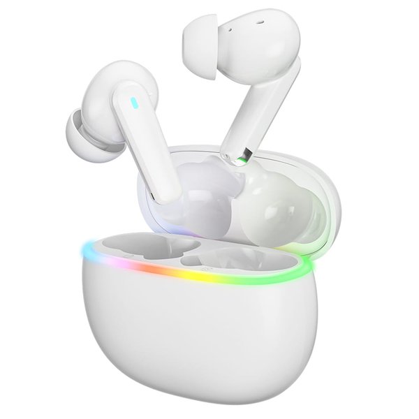 Наушники беспроводные Bluetooth Praise, белые - Наушники беспроводные Bluetooth Praise, белые