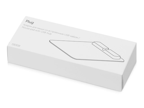 Коврик для мыши со встроенным USB-хабом «Plug» - Коврик для мыши со встроенным USB-хабом «Plug»