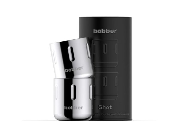 Набор из двух стальных глянцевых шотов с двойными стенками «Shot», 100 мл - Набор из двух стальных глянцевых шотов с двойными стенками «Shot», 100 мл
