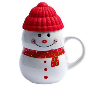 кружка snowman с крышкой