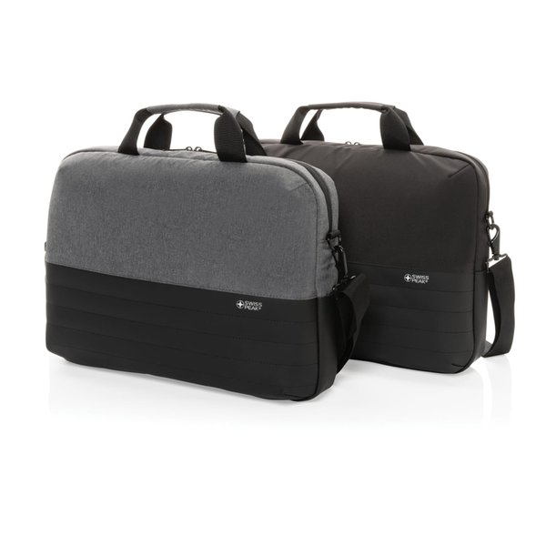 Сумка для ноутбука Swiss Peak с RFID-защитой из rPET AWARE™, 15,6’’ - Сумка для ноутбука Swiss Peak с RFID-защитой из rPET AWARE™, 15,6’’
