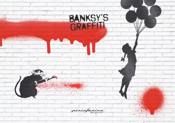 Блокнот линованный Pininfarina Banksy - Блокнот линованный Pininfarina Banksy Крыса из каменной бумаги, А5
