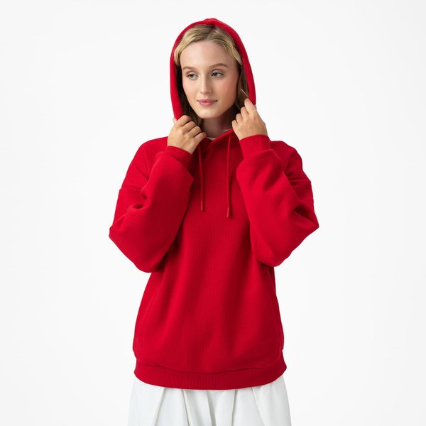 Худи релакс унисекс Баланс (Balance), с начесом, красный, размер XL/2XL