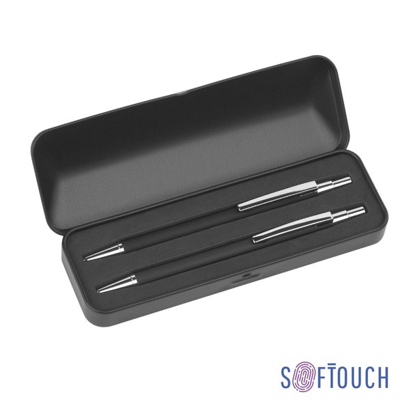 Набор "Ray" (ручка+карандаш), покрытие soft touch - Набор "Ray" (ручка+карандаш), покрытие soft touch черный
