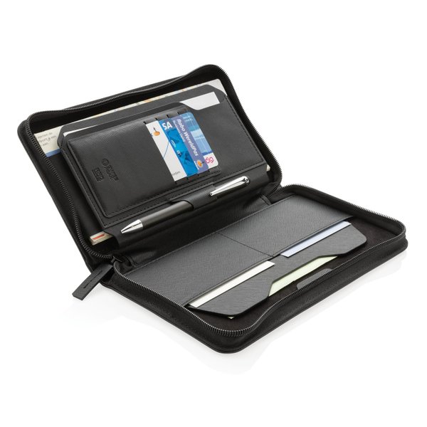 Дорожный органайзер Swiss Peak Heritage из rPU RCS с RFID-защитой - Дорожный органайзер Swiss Peak Heritage из rPU RCS с RFID-защитой