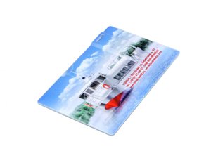usb 2.0- флешка на 8 гб в виде пластиковой карты с полностью выдвижным чипом