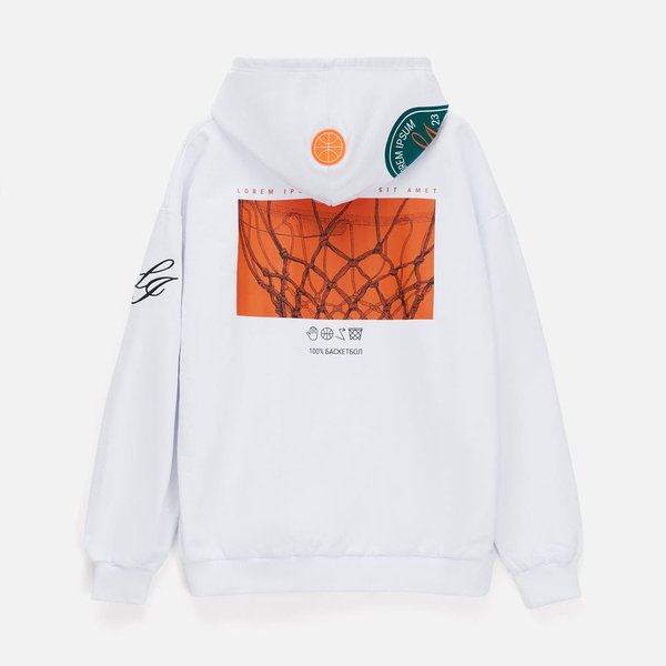 Худи унисекс оверсайз Daylero, белое
