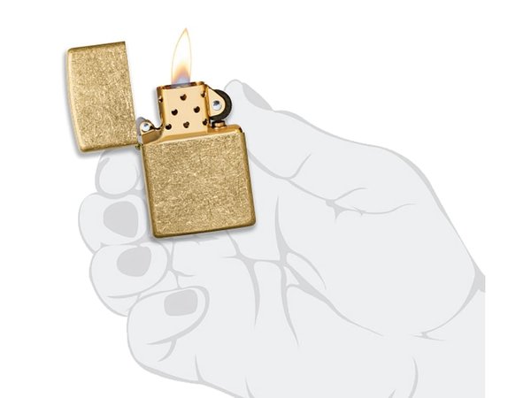 Зажигалка ZIPPO Classic с покрытием Tumbled Brass - Зажигалка ZIPPO Classic с покрытием Tumbled Brass