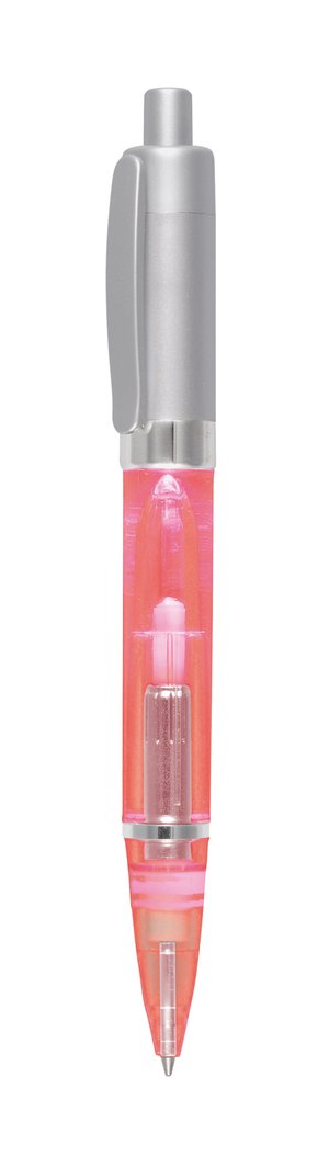 ручка шариковая luxograph light, красная, серебристая