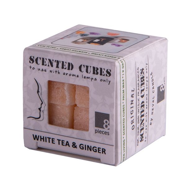 Аромакубики ЯБЛОКО (8шт) - Аромакубики БЕЛЫЙ ЧАЙ и ИМБИРЬ (8шт), 3,4х3,4х3,4см, пальмовый воск