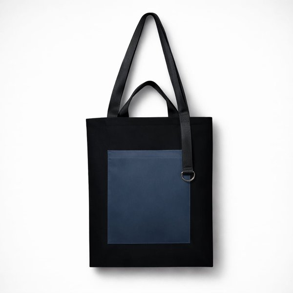 Шоппер Superbag Big Pocket, с карманом на молнии - Шоппер Superbag Big Pocket, с карманом на молнии (черный с темно-серым)