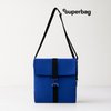 Шоппер Superbag Companion, с тремя отделениями, боковым креплением (карабин) и карманом (синий с черным)