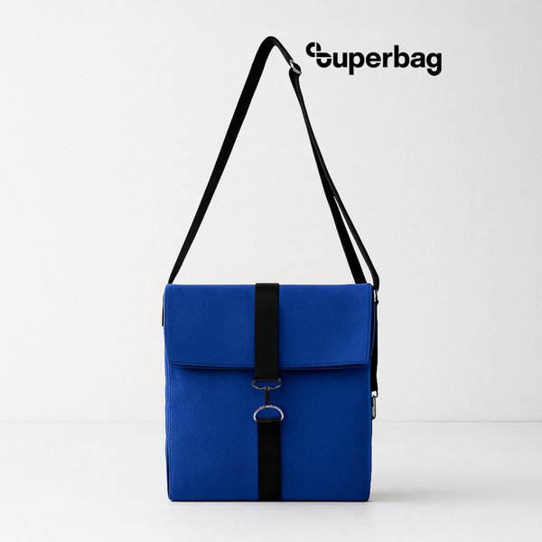 Шоппер Superbag Companion, с тремя отделениями, боковым креплением (карабин) и карманом - Шоппер Superbag Companion, с тремя отделениями, боковым креплением (карабин) и карманом (синий с черным)