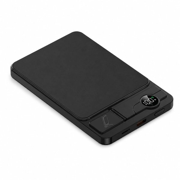 Внешний аккумулятор c беспроводной зарядкой Superb, 5000 mAh, черный - Внешний аккумулятор c беспроводной зарядкой Superb, 5000 mAh, черный