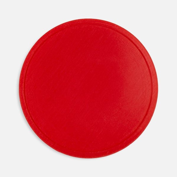 Лейбл из ПВХ Dzeta Round, L, красный