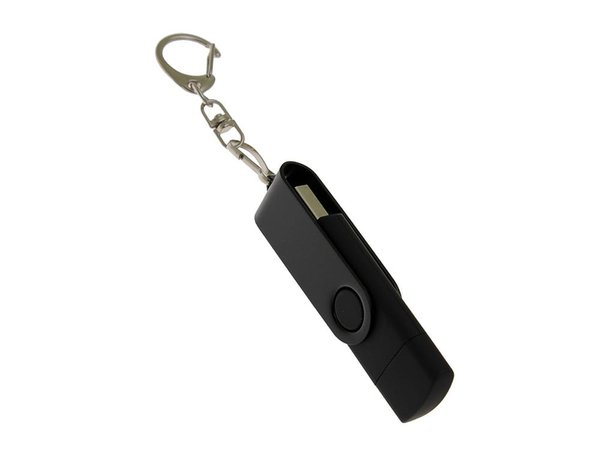 USB 3.0- флешка на 64 Гб с поворотным механизмом и дополнительным разъемом Type-C - USB 3.0- флешка на 64 Гб с поворотным механизмом и дополнительным разъемом Type-C