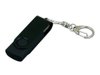 USB 2.0- флешка промо на 64 Гб с поворотным механизмом и однотонным металлическим клипом