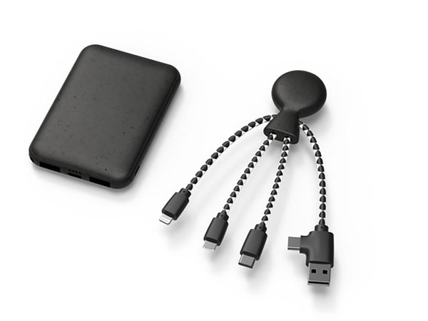 Внешний аккумулятор «BioPack» c кабелем «Mr. Bio», 5000 mAh - Внешний аккумулятор «BioPack» c кабелем «Mr. Bio», 5000 mAh