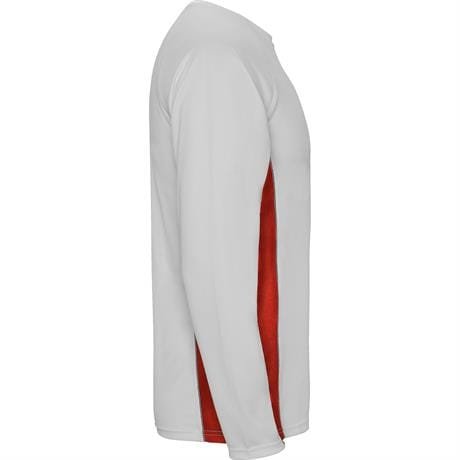 Спортивная футболка SHANGHAI L/S мужская - Спортивная футболка SHANGHAI L/S мужская, БЕЛЫЙ/КРАСНЫЙ S