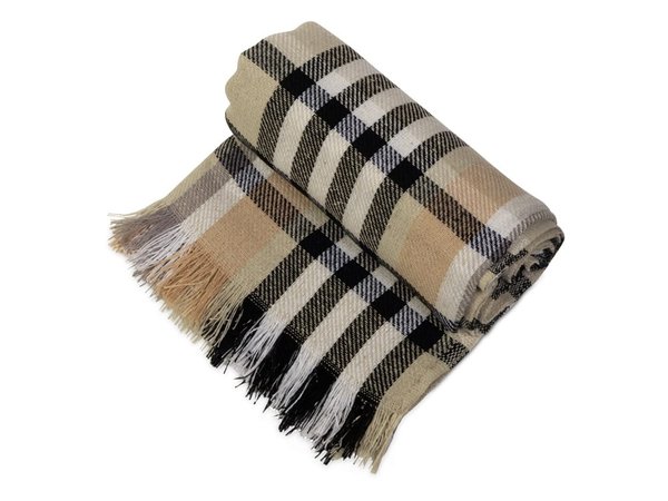 Плед «Liner» хлопковый с бахромой - Плед «Liner» хлопковый с бахромой