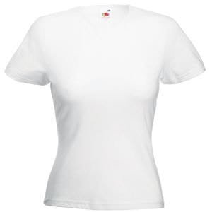 Футболка женская LADY FIT CREW NECK T 210 - Футболка "Lady-Fit Crew Neck T", белый_XL, 95% х/б, 5% эластан, 200 г/м2