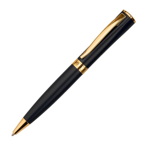 Ручка шариковая WIZARD GOLD - WIZARD GOLD, ручка шариковая, черный/золотистый, металл