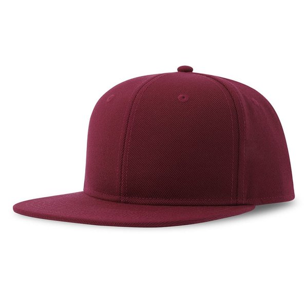 Бейсболка SNAP BACK-S, 6 клиньев, пластиковая застежка - Бейсболка "SNAP BACK-S", 6 клиньев, пластик. застежка, т.красный, 100% перераб. полиэстер, 300 гр/м2
