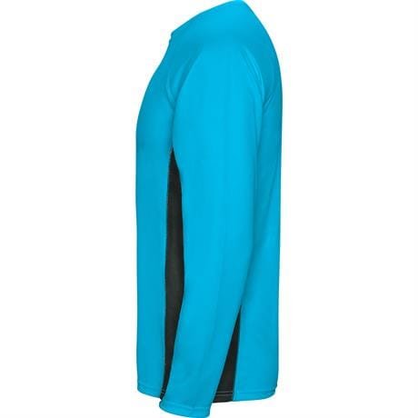 Спортивная футболка SHANGHAI L/S мужская - Спортивная футболка SHANGHAI L/S мужская, БИРЮЗОВЫЙ/ТЕМНЫЙ ГРАФИТ XL