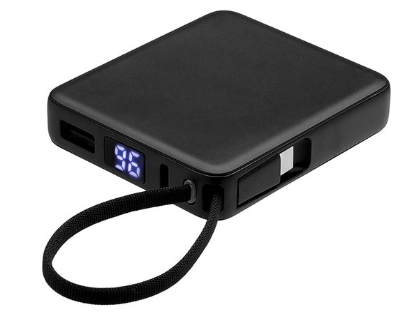Внешний аккумулятор со встроенным кабелем USB-C «Дэнси», 5000 мАч - Внешний аккумулятор со встроенным кабелем USB-C «Дэнси», 5000 мАч