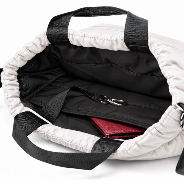 Рюкзак Superbag Bubble, стёганый, с внутренним карманом и креплением (карабин) - Рюкзак Superbag Bubble, стёганый, с внутренним карманом и креплением (карабин) (белый)