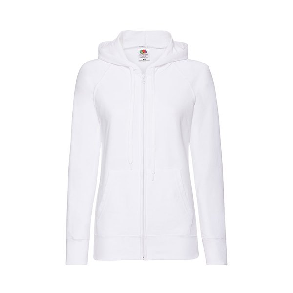Толстовка женская без начеса LADIES LIGHTWEIGHT HOODED SWEAT 240 - Толстовка без начеса "Ladies Lightweight Hooded Sweat", белый, S, 80% х/б 20% полиэстер, 240 г/м2