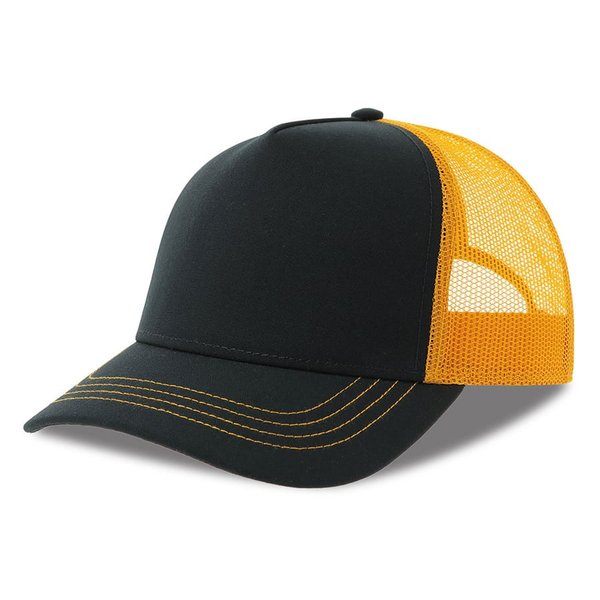 Бейсболка RAPPER CANVAS-S, 5 клиньев, пластиковая застёжка - Бейсболка "RAPPER CANVAS-S", 5 клиньев, т. син/жёлтый, пласт.заст., 100% полиэстер, 270 г/м2