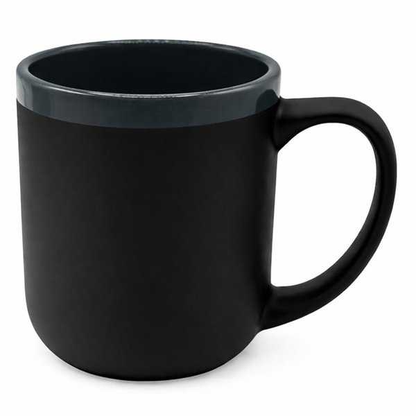 Кружка Barrel, софт-тач, чёрно- - Кружка Barrel, софт-тач, чёрно-серая