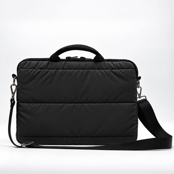 Сумка для ноутбука Superbag Bubble, стёганая, на молнии, с регулируемой лямкой - Сумка для ноутбука Superbag Bubble, стёганая, на молнии, с регулируемой лямкой (черный)