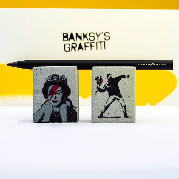 Набор Pininfarina Banksy - Набор Pininfarina Banksy Метатель цветов: карандаш SMART с бетонной подставкой