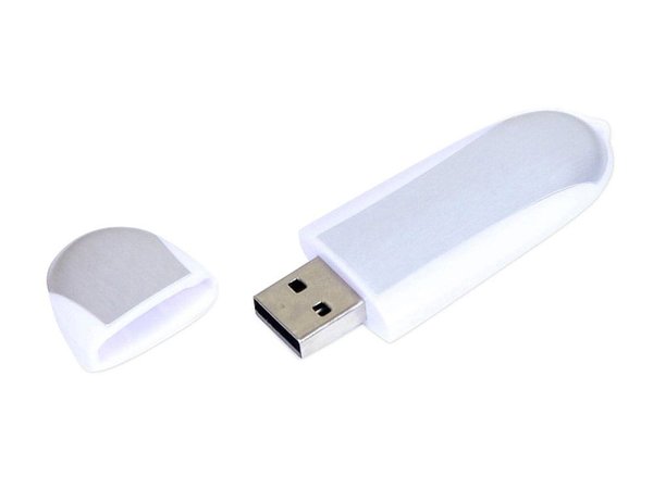 USB 2.0- флешка промо на 8 Гб овальной формы - USB 2.0- флешка промо на 8 Гб овальной формы