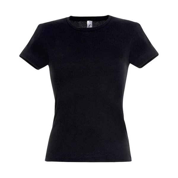 Футболка женская REGENT MISS 150 - Футболка "Miss", черный_2XL, 100% х/б, 150 г/м2