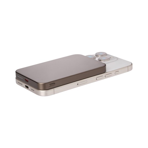 Внешний аккумулятор Артекс PD (Artex PD) 5000mAh с функцией беспроводной зарядки 15W, коричневый