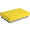 Коробка подарочная CRAFT BOX, 17,5*11,5*4 см, серый, желтый, картон 350 гр/м2