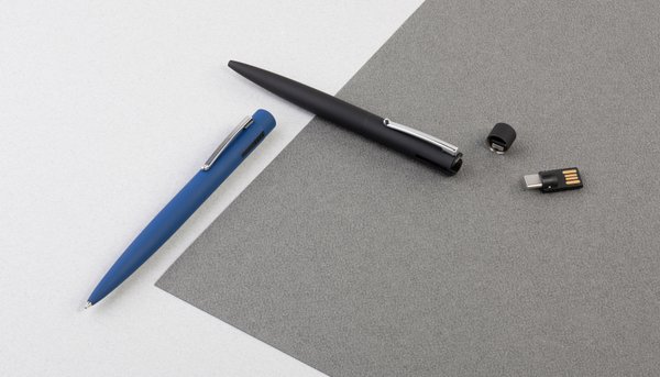 Ручка шариковая "Secret" с флеш-картой OTG 32Gb (USB2.0/Type-C), покрытие soft touch - Ручка шариковая "Secret" с флеш-картой OTG 32Gb (USB2.0/Type-C), покрытие soft touch черный